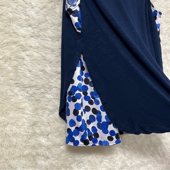 Anthropologie Deletta Weekdays Polka Dot Layered Tank Top Sleeveless V-neck - Picture 4 of 10